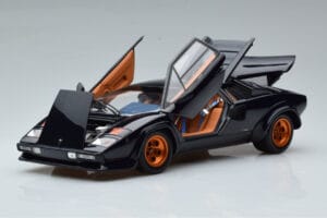 Lamborghini Countach LP500S Walter Wolf Tumšzils Kyosho 1:18 08320D Metāls — attēls 2 no 11