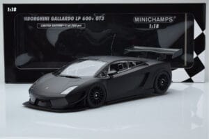Lamborghini Gallardo LP600+ GT3 Matēts Melns Minichamps 1:18 151111100 Metāls — attēls 6 no 6