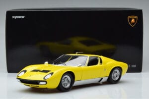 Lamborghini Miura SV Dzeltens Kyosho 1:18 08317Y Metāls — attēls 11 no 11