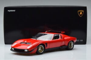 Lamborghini Miura SVR Sarkans Kyosho 1:18 08319RBK Metāls — attēls 9 no 9