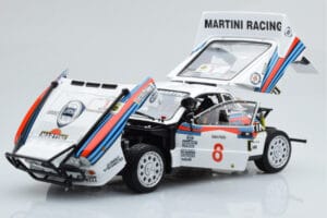 Lancia 037 Martini #8 A. Bettega / M. Perissinot Safari Rally 1985 Kyosho 1:18 08306J Metāls — attēls 2 no 8