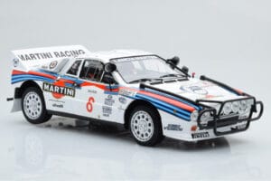 Lancia 037 Martini #8 A. Bettega / M. Perissinot Safari Rally 1985 Kyosho 1:18 08306J Metāls — attēls 6 no 8
