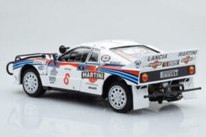 Lancia 037 Martini #8 A. Bettega / M. Perissinot Safari Rally 1985 Kyosho 1:18 08306J Metāls — attēls 7 no 8
