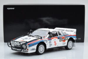 Lancia 037 Martini #8 A. Bettega / M. Perissinot Safari Rally 1985 Kyosho 1:18 08306J Metāls — attēls 8 no 8