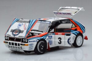 Lancia Delta HF Integrale Evoluzione #3 D. Auriol / B. Occelli Tour de Corse 1992 Kyosho 1:18 08348H Metāls — attēls 2 no 9