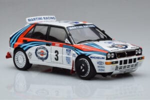 Lancia Delta HF Integrale Evoluzione #3 D. Auriol / B. Occelli Tour de Corse 1992 Kyosho 1:18 08348H Metāls — attēls 5 no 9