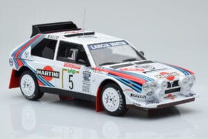 Lancia Delta S4 #5 M. Biasion / T. Siviero Rally San Remo 1986 IXO 1:18 18RMC130B Metāls — attēls 4 no 6