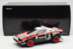 Lancia Stratos HF #1 Hunsruck Rally 1978 Kyosho 1:18 08130D Metāls — attēls 8 no 8