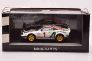 Lancia Stratos #1 S. Munari / S. Maiga Rally Monte Carlo 1977 Minichamps 1:43 430771201 Metāls — attēls 4 no 4