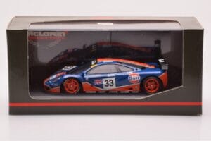 McLaren F1 GTR #33 Gulf Racing R. Bellm / M. Weaver / J-J. Lehto 24 Hours of Le Mans 1996 Minichamps 1:43 530164333 Metāls — attēls 4 no 4
