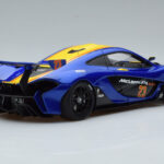McLaren P1 GTR Zils Ar Dzeltenām Svītrām AUTOart 1:18 - image 3 of 7