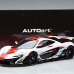 McLaren P1 GTR Spīdīgi Balts Ar Sarkanām Svītrām AUTOart 1:18 - image 7 of 7