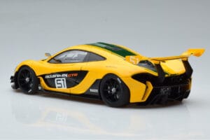 McLaren P1 GTR Dzeltens Ar Zaļām Svītrām AUTOart 1:18 81544 Kompozīts — attēls 6 no 7