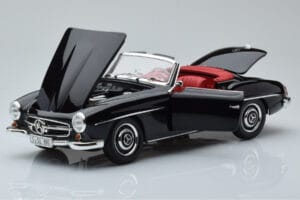 Mercedes 190 SL W121 Kabriolets Melns Minichamps 1:18 100037030 Metāls — attēls 2 no 8