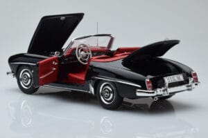 Mercedes 190 SL W121 Kabriolets Melns Minichamps 1:18 100037030 Metāls — attēls 7 no 8