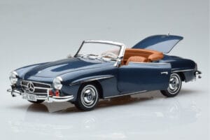 Mercedes 190 SL W121 Roadster Zils Norev 1:18 B66040625 Metāls — attēls 2 no 8