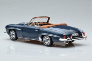 Mercedes 190 SL W121 Roadster Zils Norev 1:18 B66040625 Metāls — attēls 7 no 8