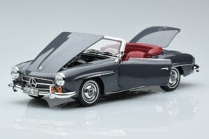 Mercedes 190 SL W121 Roadster Pelēks Norev 1:18 183402 Metāls — attēls 2 no 8