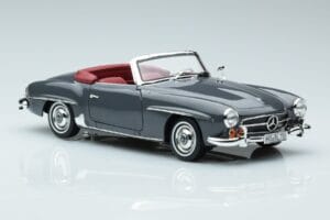 Mercedes 190 SL W121 Roadster Pelēks Norev 1:18 183402 Metāls — attēls 5 no 8
