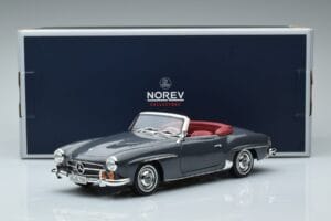 Mercedes 190 SL W121 Roadster Pelēks Norev 1:18 183402 Metāls — attēls 8 no 8
