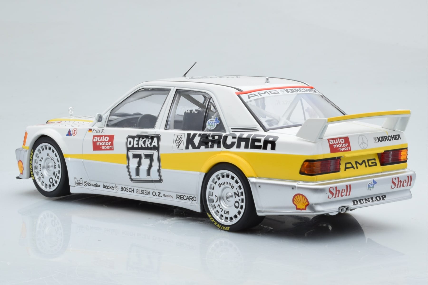 Mercedes 190E 2.5-16 W201 EVO 1 Karcher #77 F. Kreutzpointer Team AMG-Mercedes DTM 1990 Minichamps 1:18 155903677 Metāls — attēls 5 no 6