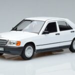 Mercedes 190 E W201 Balts Norev 1:18 183820 Metāls