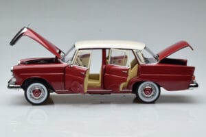 Mercedes 200 W110 Sarkans Norev 1:18 183706 Metāls — attēls 4 no 7