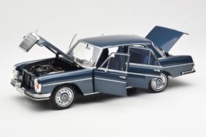 Mercedes 280 SE W108 Tumši Zils Metaliks Norev 1:18 183534 Metāls — attēls 2 no 8