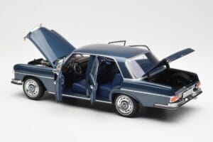 Mercedes 280 SE W108 Tumši Zils Metaliks Norev 1:18 183534 Metāls — attēls 5 no 8