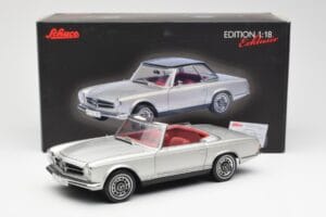 Mercedes 280 SL W113 Pagoda Sudrabs Schuco 1:18 450035000 Metāls — attēls 8 no 8