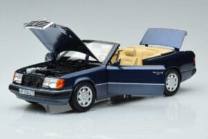 Mercedes 300 CE-24 A124 Kabriolets Nautical Zils Ierobežots Izdevums Norev 1:18 183879 Metāls — attēls 2 no 7