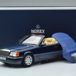 Mercedes 300 CE-24 A124 Kabriolets Nautical Zils Ierobežots Izdevums Norev 1:18 183879 Metāls - image 7 of 7