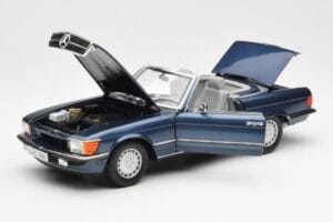 Mercedes 300 SL R107 Jūrnieciskais Zils Norev 1:18 183466 Metāls — attēls 2 no 8