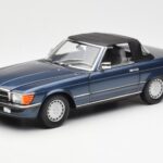Mercedes 300 SL R107 Jūrnieciskais Zils Norev 1:18