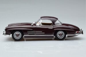 Mercedes 300 SL W198 Roadster Sarkans Norev 1:18 183891 Metāls — attēls 4 no 8