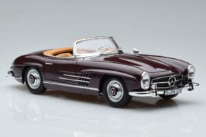 Mercedes 300 SL W198 Roadster Sarkans Norev 1:18 183891 Metāls — attēls 6 no 8