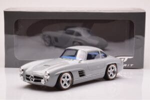 Mercedes 300 SL W198 Gullwing By S-Klub Pelēks GT Spirit 1:18 GT418 Sveķi — attēls 6 no 6