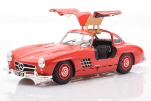 Mercedes 300 SL W198 Gullwing Sarkans Minichamps 1:18 110037211 Metāls — attēls 2 no 8