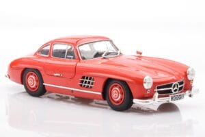 Mercedes 300 SL W198 Gullwing Sarkans Minichamps 1:18 110037211 Metāls — attēls 6 no 8