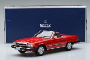 Mercedes 450 SL R107 US Versija Sarkans Norev 1:18 183729 Metāls — attēls 8 no 8