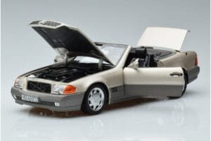 Mercedes 500 SL R129 Smoke Sudrabs Norev 1:18 183719 Metāls — attēls 2 no 7