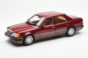 Mercedes 500E W124 Sarkans Metallic Dīlera Izdevums Norev 1:18