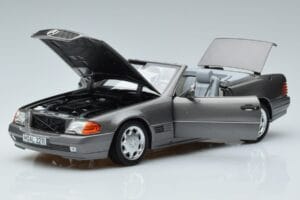 Mercedes 500 SL R129 Pelēks Metallik Norev 1:18 183715 Metāls — attēls 2 no 7