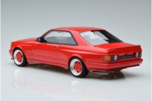 Mercedes 560 SEC W126 Widebody Sarkans Otto 1:18 OT995 Sveķi — attēls 5 no 6