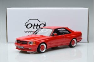 Mercedes 560 SEC W126 Widebody Sarkans Otto 1:18 OT995 Sveķi — attēls 6 no 6