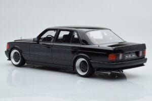 Mercedes 560 SEL AMG W126 Obsidian Melns Otto 1:18 OT297 Sveķi — attēls 5 no 6