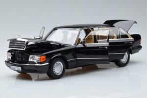 Mercedes 560 SEL W126 Melns Norev 1:18 183793 Metāls — attēls 2 no 7
