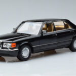 Mercedes 560 SEL W126 Melns Norev 1:18