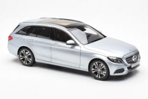 Mercedes C-Class W205 T-Model Sudraba Asia Exclusive Norev 1:18 183865 Metāls — attēls 6 no 8