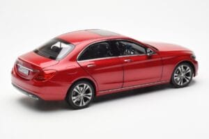 Mercedes C-Class W205 Sarkans Metallic Asia Exclusive Norev 1:18 183835 Metāls — attēls 3 no 8